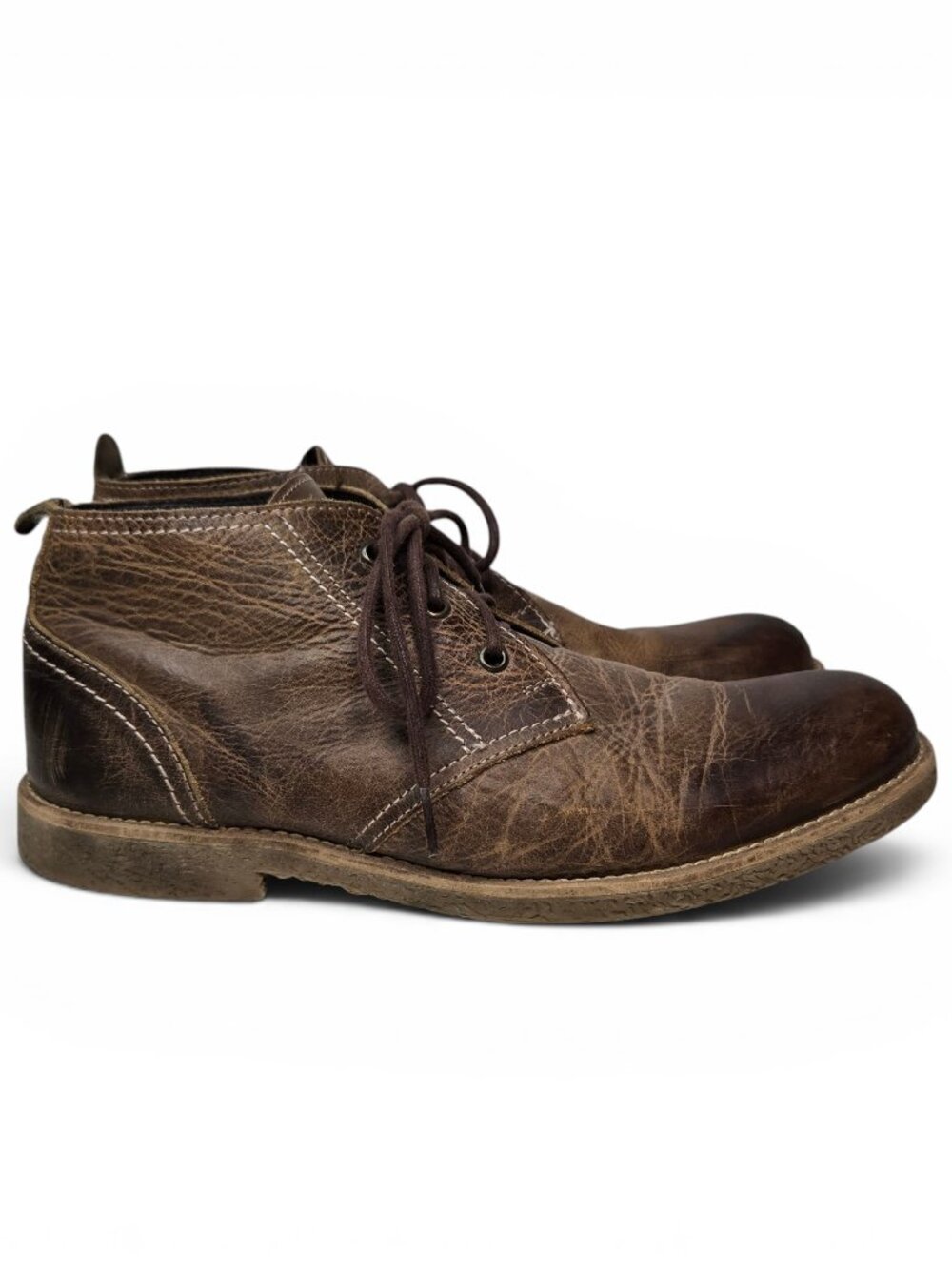 Bed Stu Draco Chukka Ankle Boots Mens Distressed Leather Retro Steam Punk 10.5